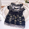 Golden gothic princess skirt pet clothing for small dogs and cats with polyester construction