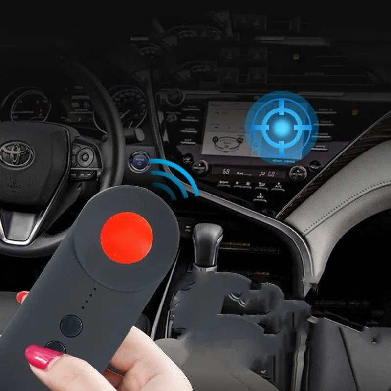 Black ABS anti-spy signal detector for GPS and hidden camera scanning with Micro USB port