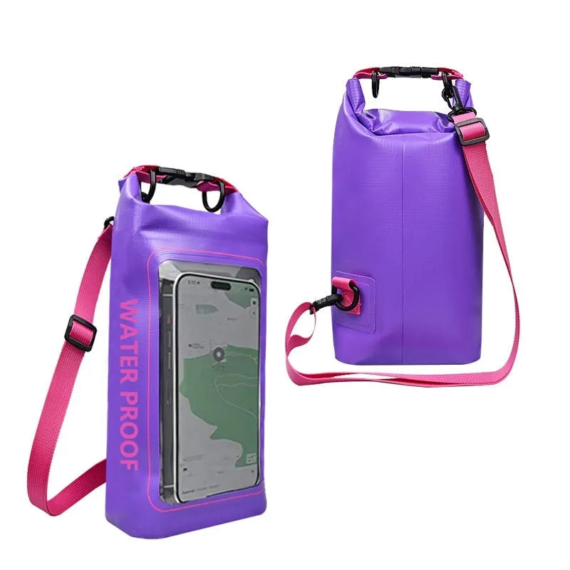 Waterproof crossbody phone bag in multiple colours with 2L and 5L capacity options