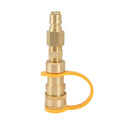 Gold brass gas propane charging connector with 3/8 American standard threads