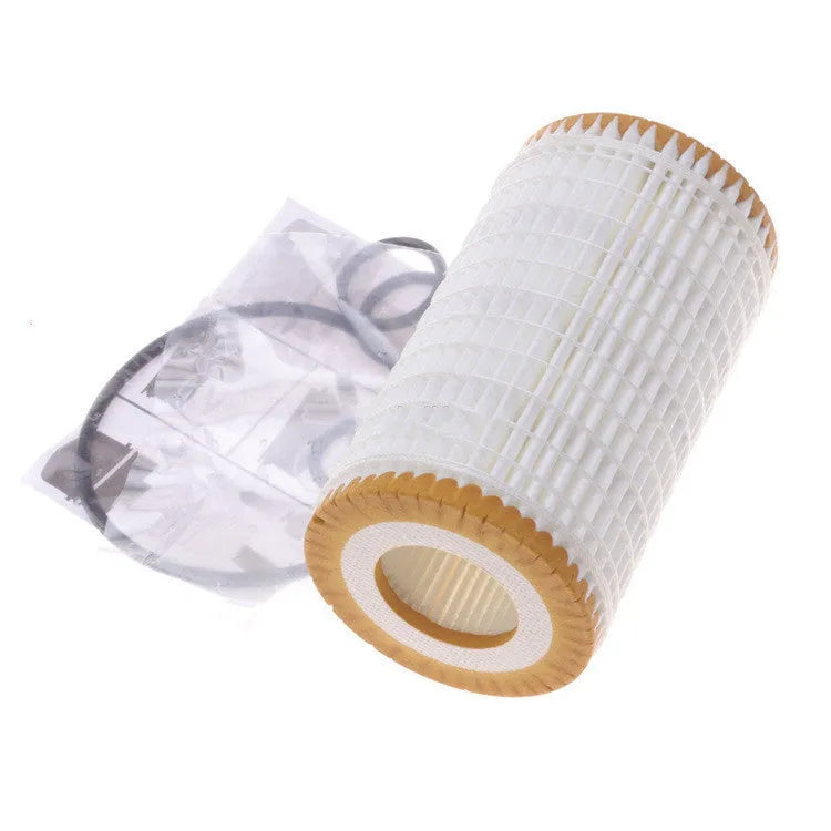 HU718 5X oil filter for lubricating oil systems with polyester mesh construction and 10mm connections