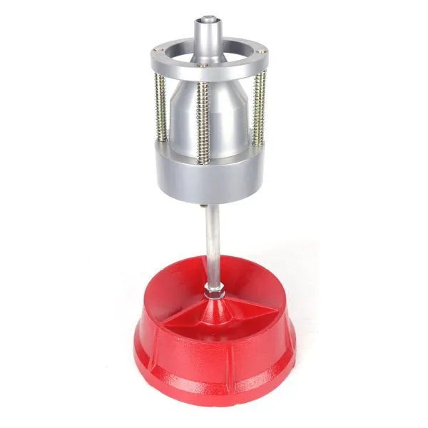 Portable hub balancer with aluminium head and bull's eye level for wheel balancing