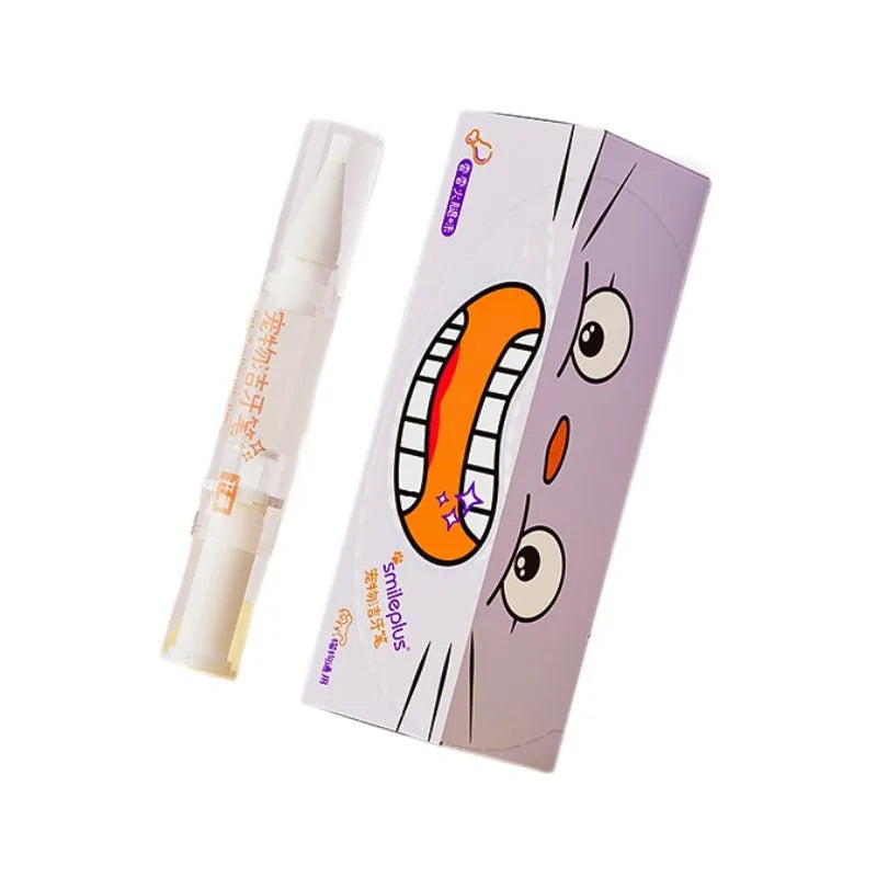 Pet toothbrush pen with 5ml cleaning formula for dog and cat dental care