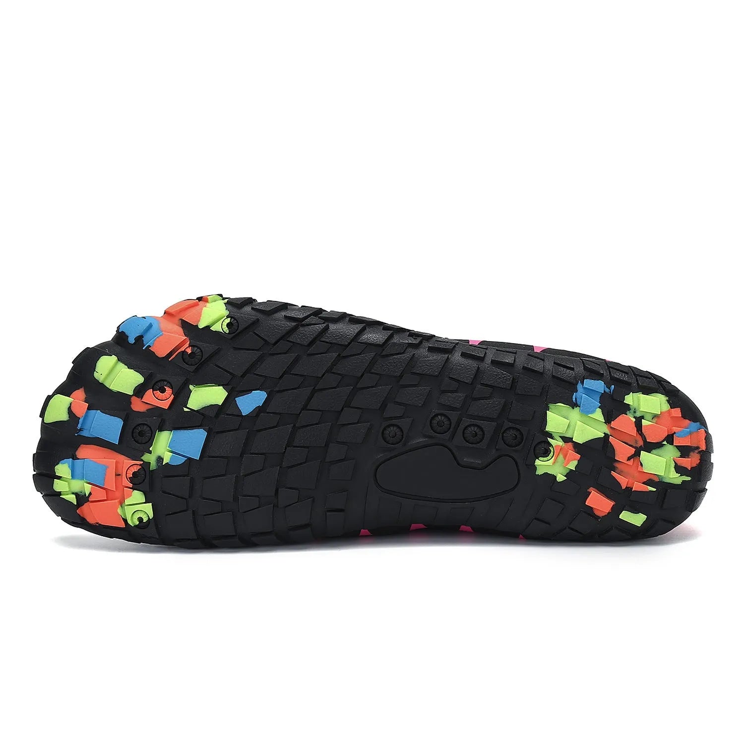 Cross-border large size outdoor hiking shoes with Lycra upper and non-slip rubber sole, black blue colour