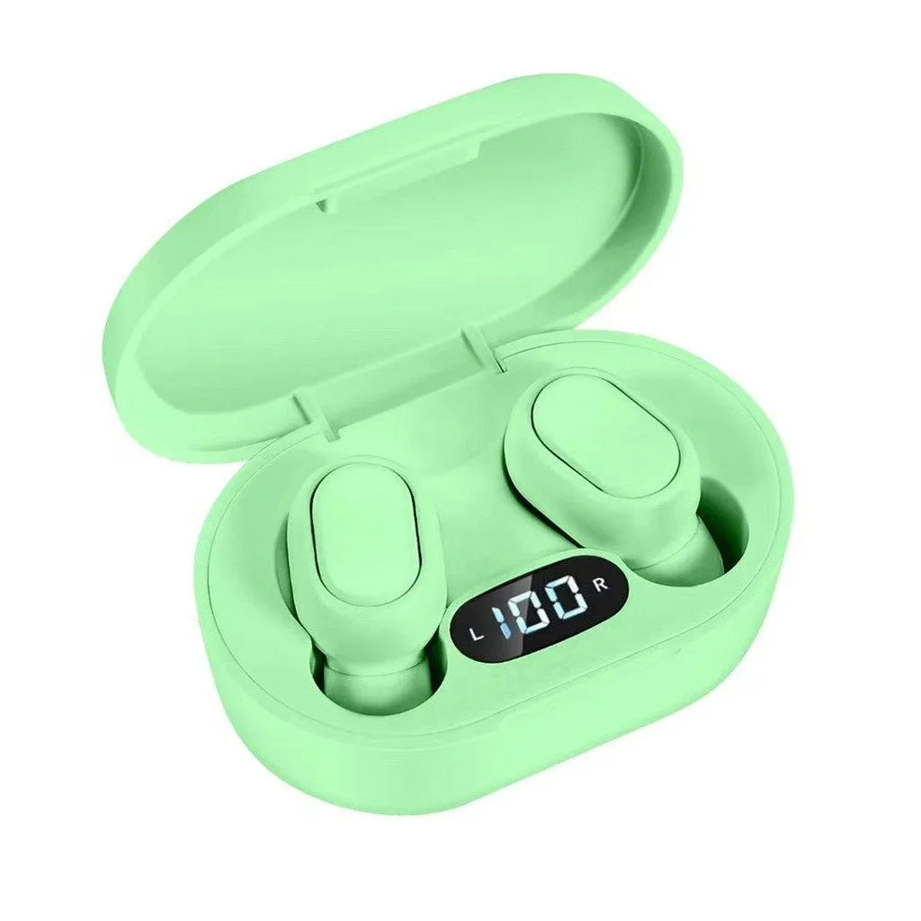 E7S wireless binaural mini in-ear sports Bluetooth headset with ear hook, shown in black