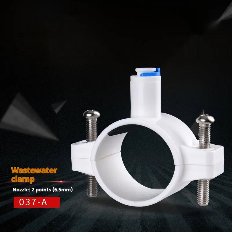 Water purifier connector made of food grade polypropylene for waste water folder and downcomer