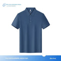 Customised flocking solid colour combed cotton short sleeve business shirt in white, black, and navy blue