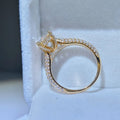 Copper plated moissanite diamond ring for women alloy style1 on finger