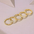 Golden Music moissanite wedding ring set in gold colour on S925 silver with gift box