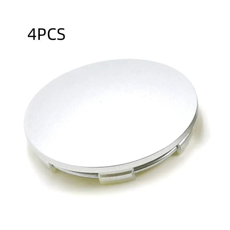 65mm diameter ABS plastic car hub centre cover in antique copper finish with aluminium label.