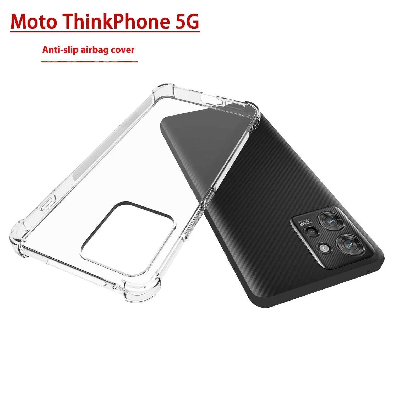Transparent anti drop airbag phone case for Moto ThinkPhone 5G with four corner protection