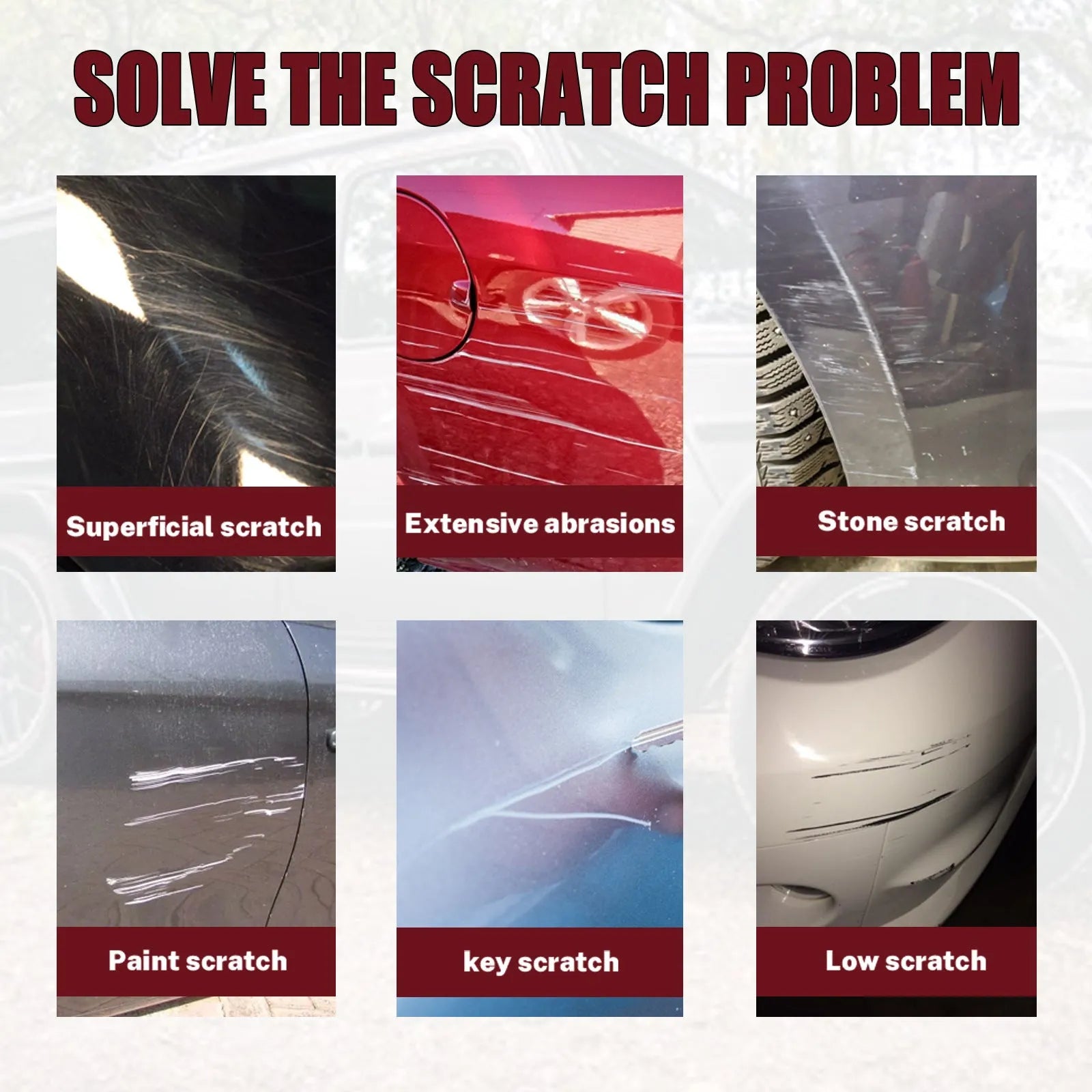 60ml car scratch repair wax tube with applicator pad for automotive paint maintenance