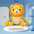 Stuffed squeaky dog toys bundle showing lion and monkey plush designs with internal squeakers