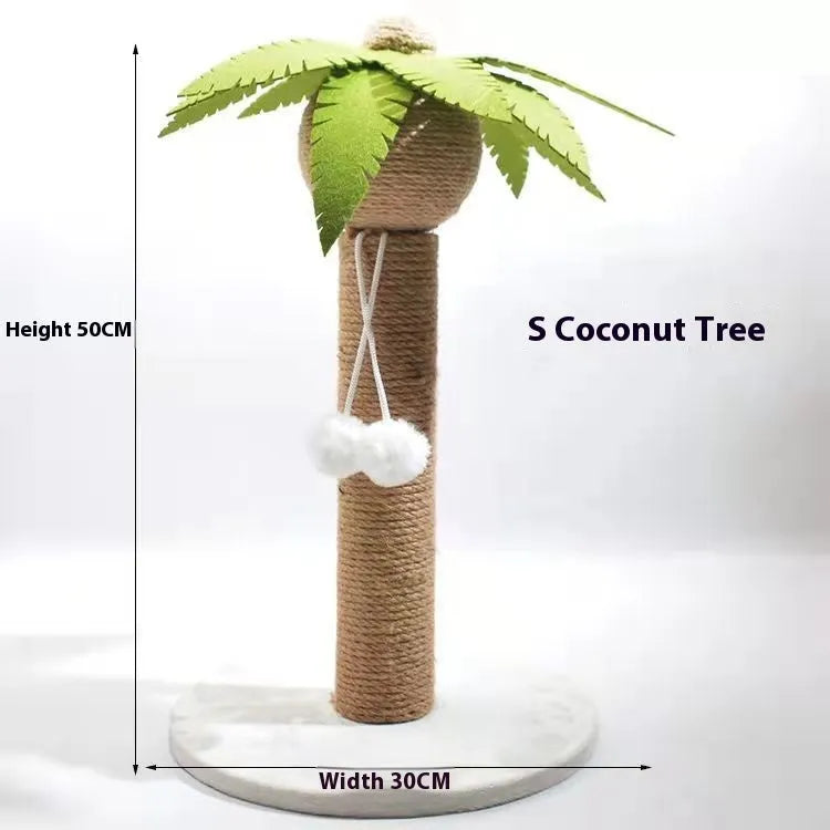 Cactus design cat scratching climbing pole with sisal surface for claw grinding