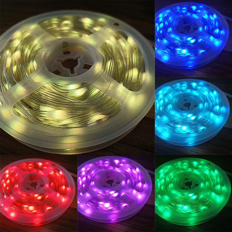10 metre LED decorative light string with 100 multi-colour bulbs for festival and party decoration