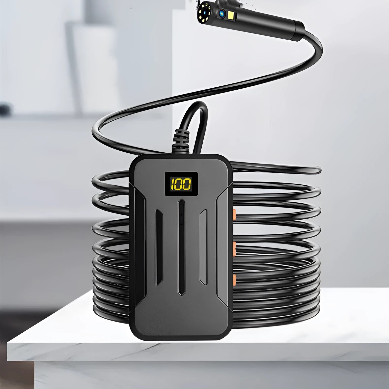 F300 wireless dual lens endoscope with 5.5mm and 8mm waterproof probes for smartphone inspection