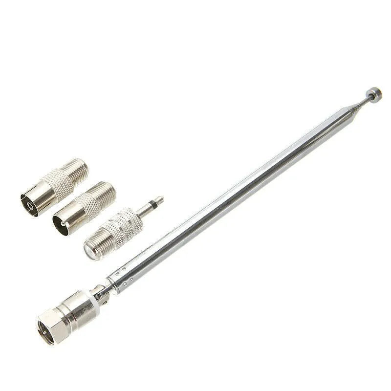5-piece metal antenna set with F Head Quick Plug connector for conventional signal reception