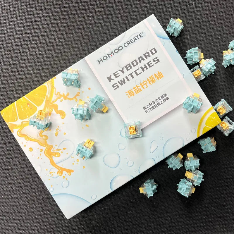36-piece Sea Salt Lemon PRO Mute mechanical keyboard switches pack
