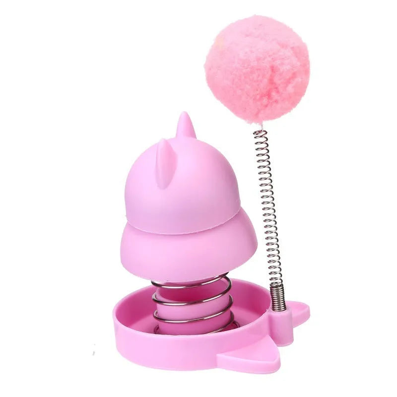 Small mint-flavoured cat ball toy for licking and self-play in blue, orange, or pink