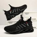 Men's mesh casual running shoes in Korean style with cross straps, available in black green yellow colours