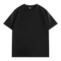 Pure cotton short-sleeve pullover T-shirt in black, loose fit, size S-5XL, for neutral work clothing
