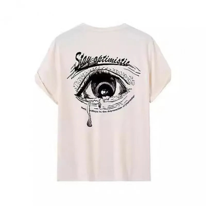 Men's printed street style short-sleeved t-shirt with digital pattern on polyester fabric