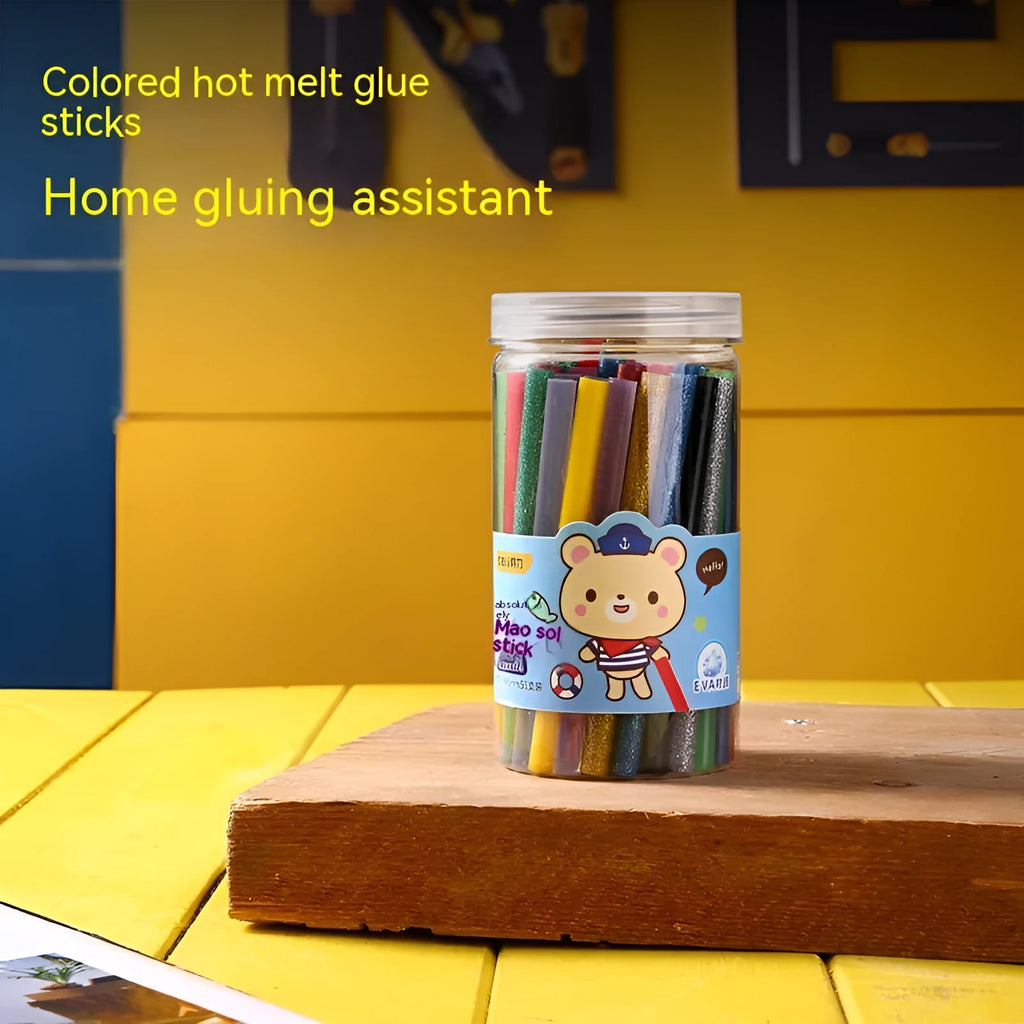 55 transparent hot melt glue sticks with 7mm diameter for craft and repair projects
