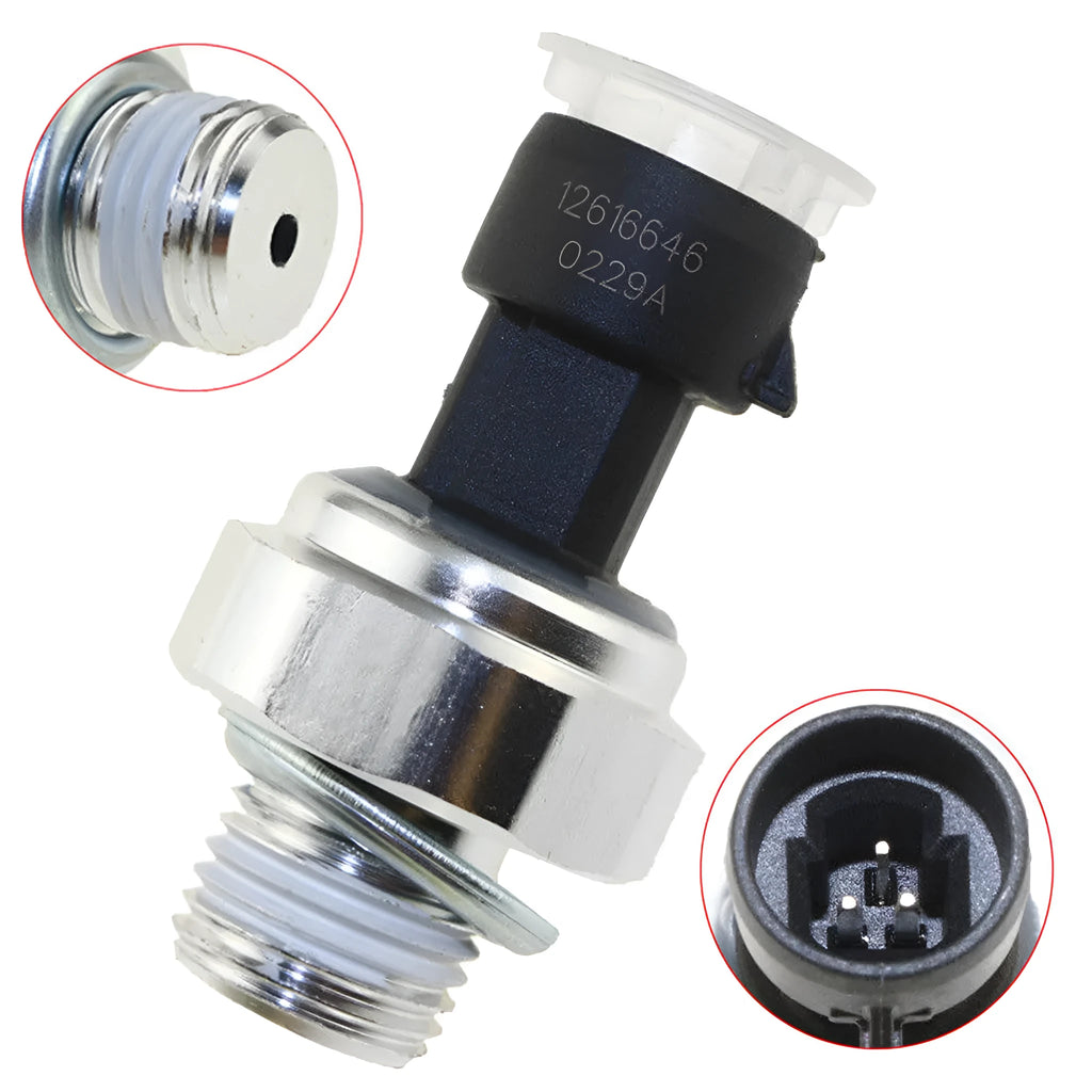 Oil pressure sensor for Buick Chevrolet vehicles with part numbers 12573107 12616646.