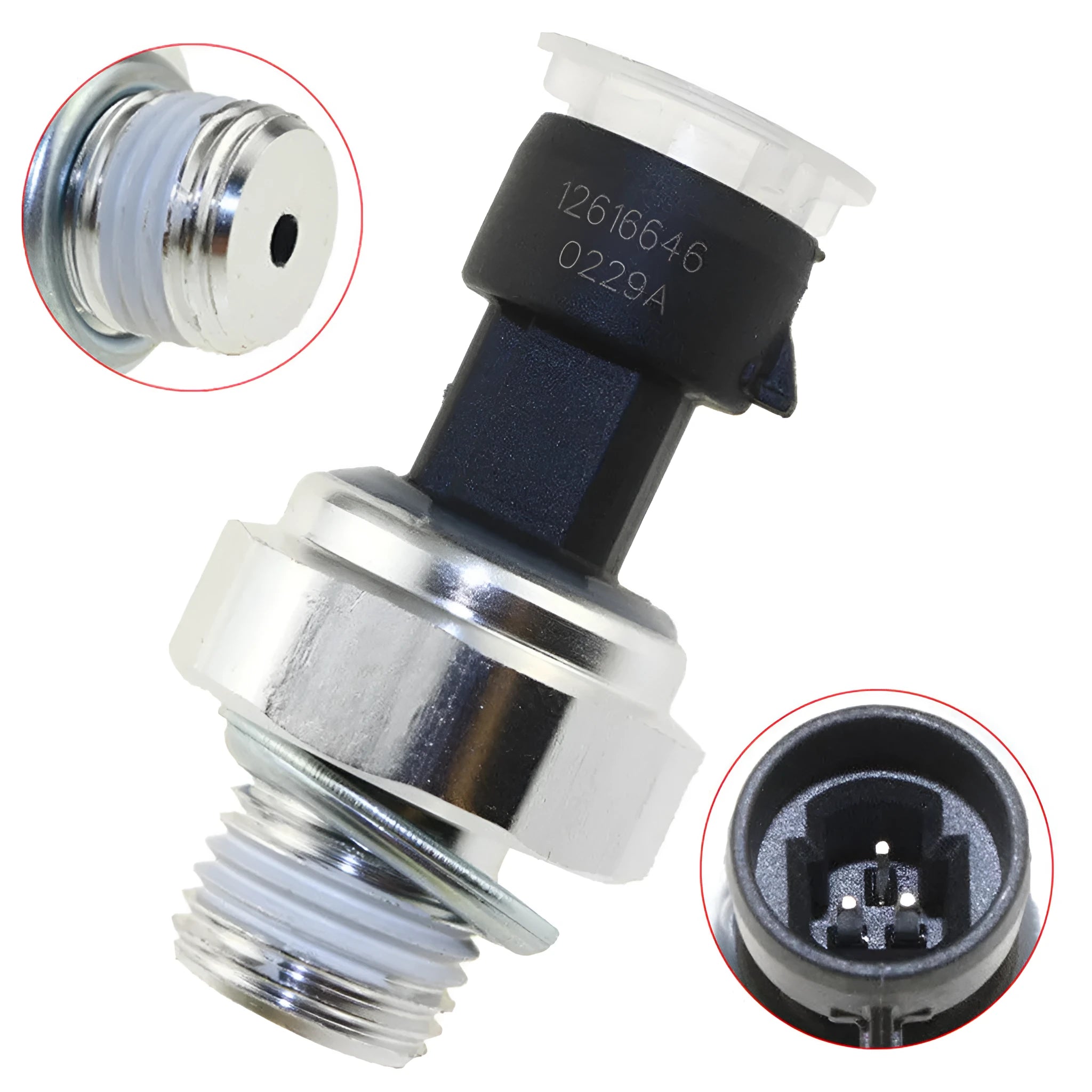 Oil pressure sensor for Buick Chevrolet vehicles with part numbers 12573107 12616646.