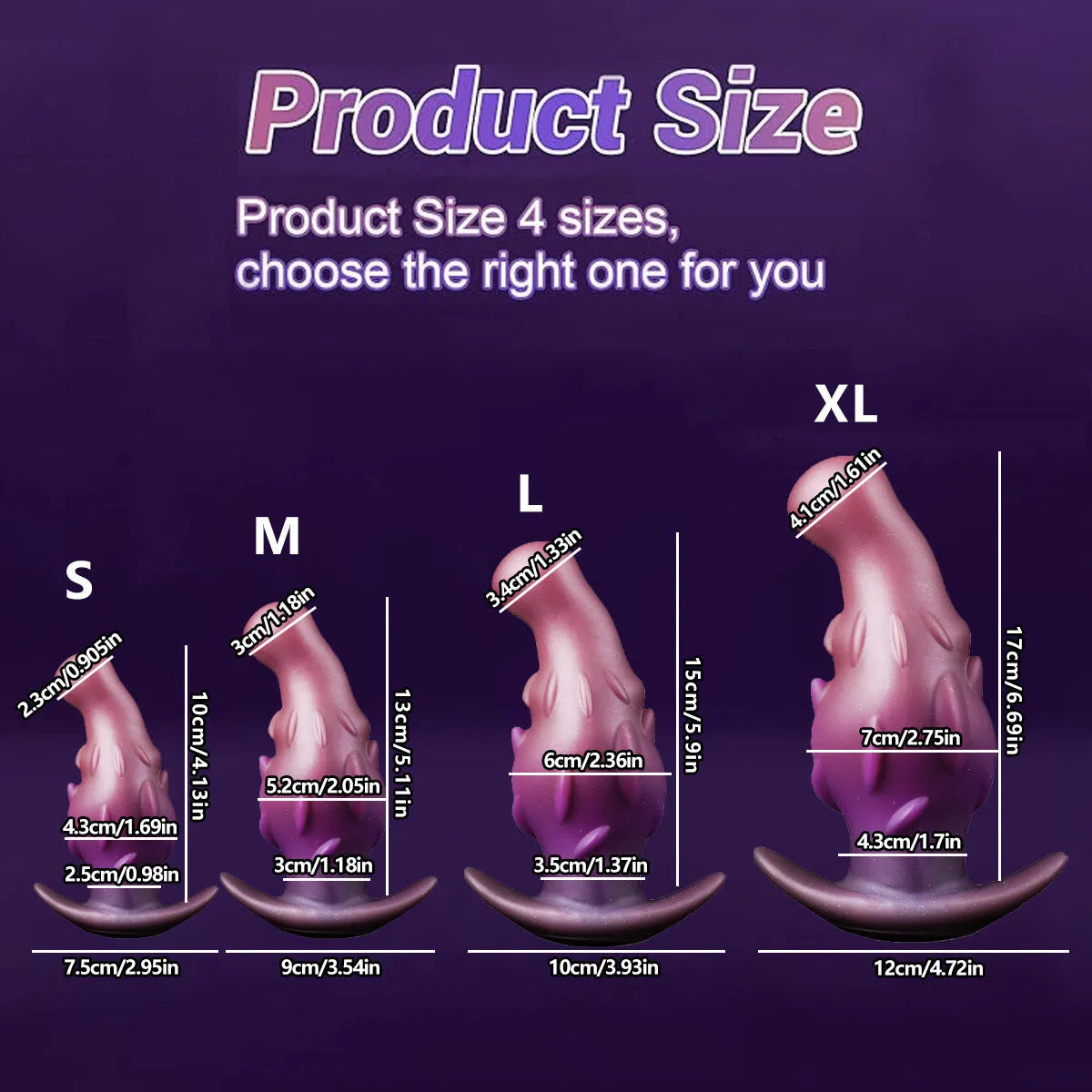 Adult liquid silicone wearable masturbator toy shown in black, gold, and purple colour options.