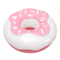 TPR donut-shaped dog toy with textured surface for molar cleaning, shown in pink colour with measurement scale