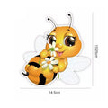 Cartoon little bee car body sticker, 15x14cm PVC decal in reflective or non-reflective finish