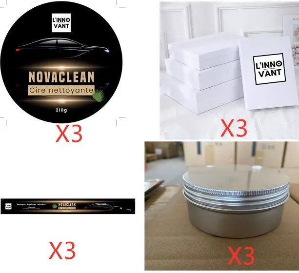 Car diamond crystal hard wax coating in black and white versions with nano technology, 200 ml solid wax for paint protection
