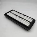 Black Hyundai car air filter showing 256mm diameter 113mm width 40mm thickness dimensions