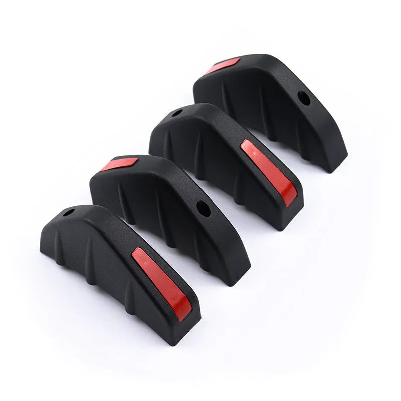 Black carbon fibre ABS triangle rear spoiler for General Motors vehicles with mounting hardware
