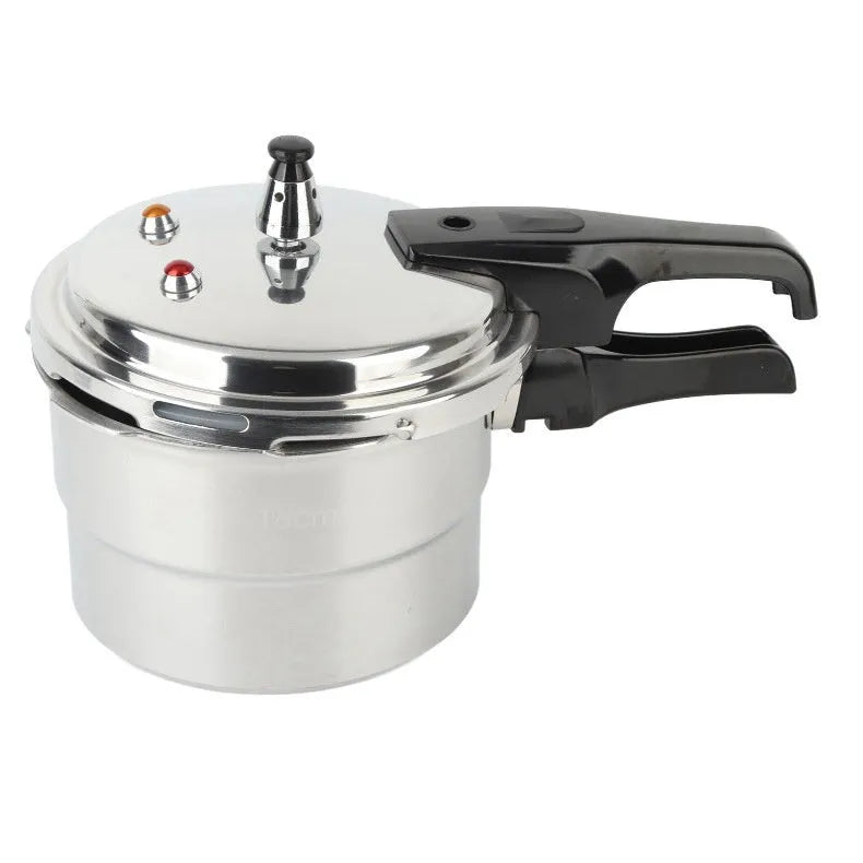 Universal 22cm 5L white aluminium alloy pressure cooker with double-sole bottom for gas and induction hobs