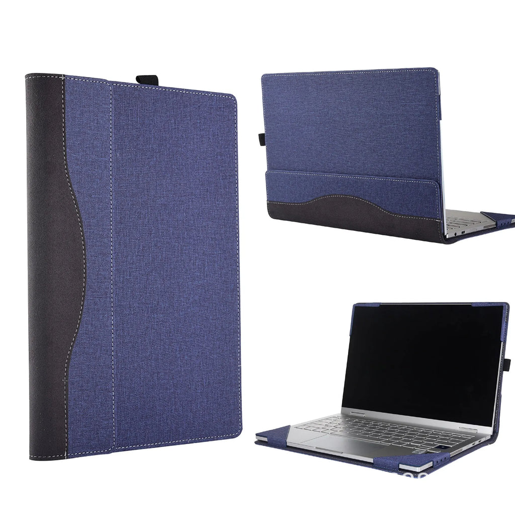 Black imitation leather laptop protective sleeve for Microsoft Laptop6 13.5 and 15 inch models, showing Chinese-style design.