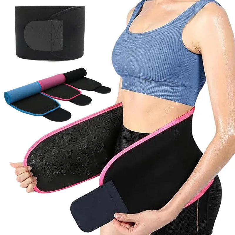 Neoprene lumbar support belt for fitness and running in black, blue or pink colours