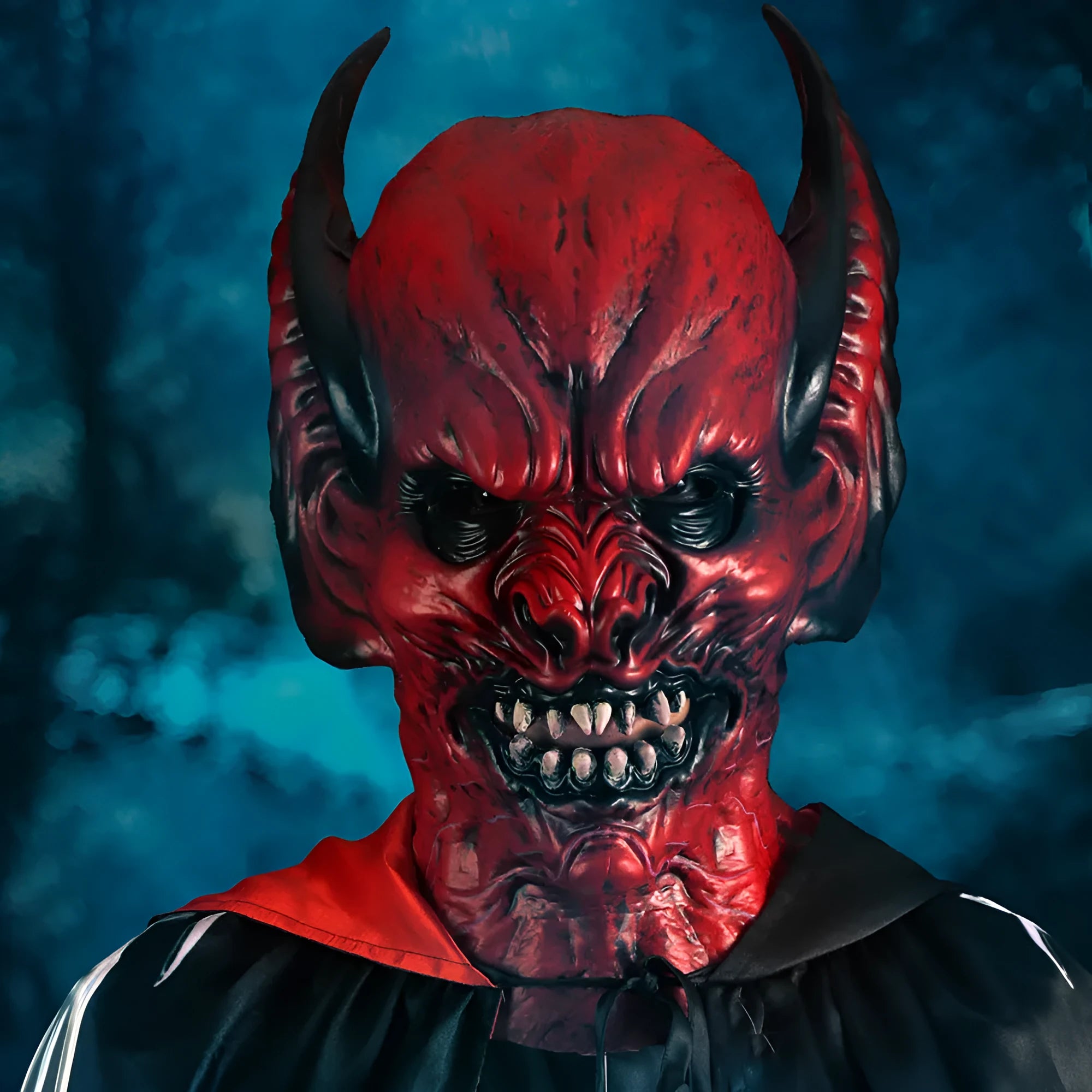 Red bat horror dress up mask party hood crafted from RP foam material