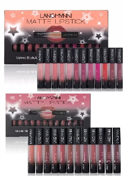 Langmanni matte lipstick set waterproof long-lasting velvet 12 pieces 6ml each