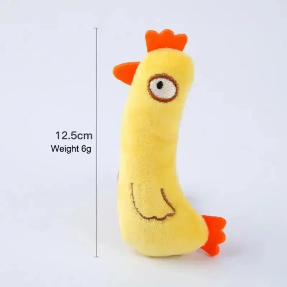 Catnip plush cat toy in Dinosaur colour with sound paper, soft plush, and PP cotton filling