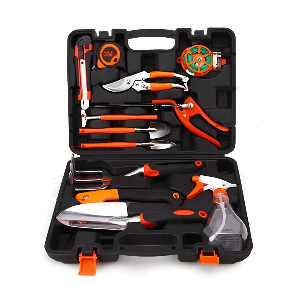 12 piece garden shovel set in alloy steel with compact 39x28x9 cm size for household use