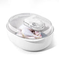 Modern simple style aluminium quick defrosting plate for kitchen use on a countertop.