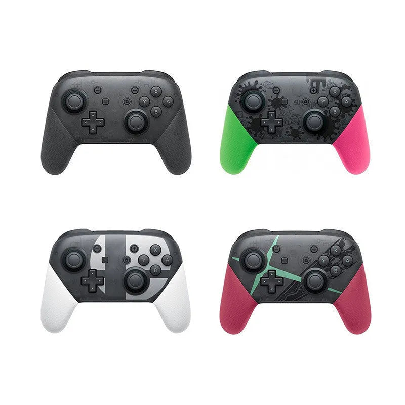 Wireless Bluetooth gamepad with vibrating feedback in black, white, red, or green colours