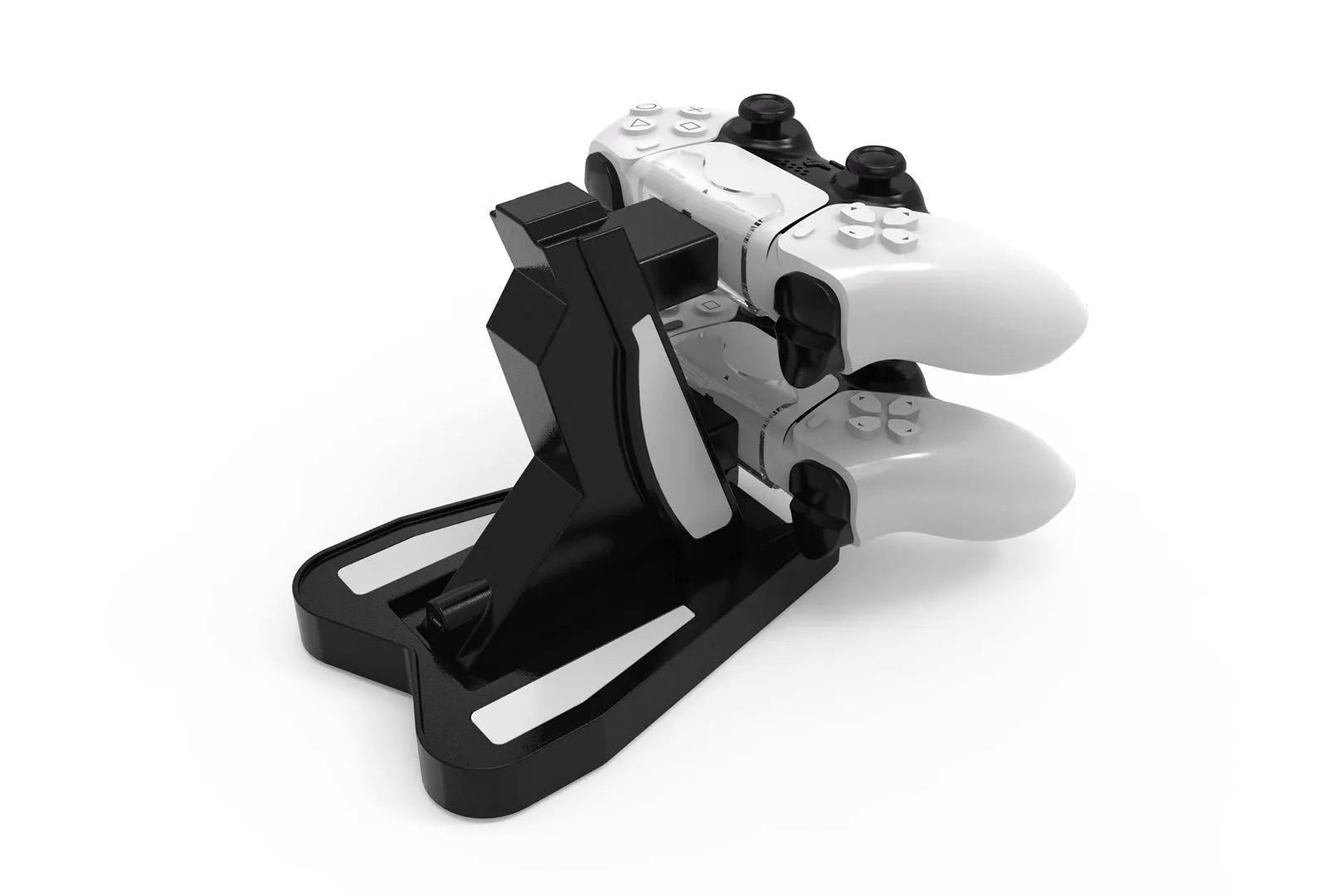 PS5 Handle Charger with turn light for PlayStation 5 controller in black ABS plastic