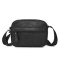Men's paper crossbody bag in retro style with waterproof coating in black, brown, or silver colours