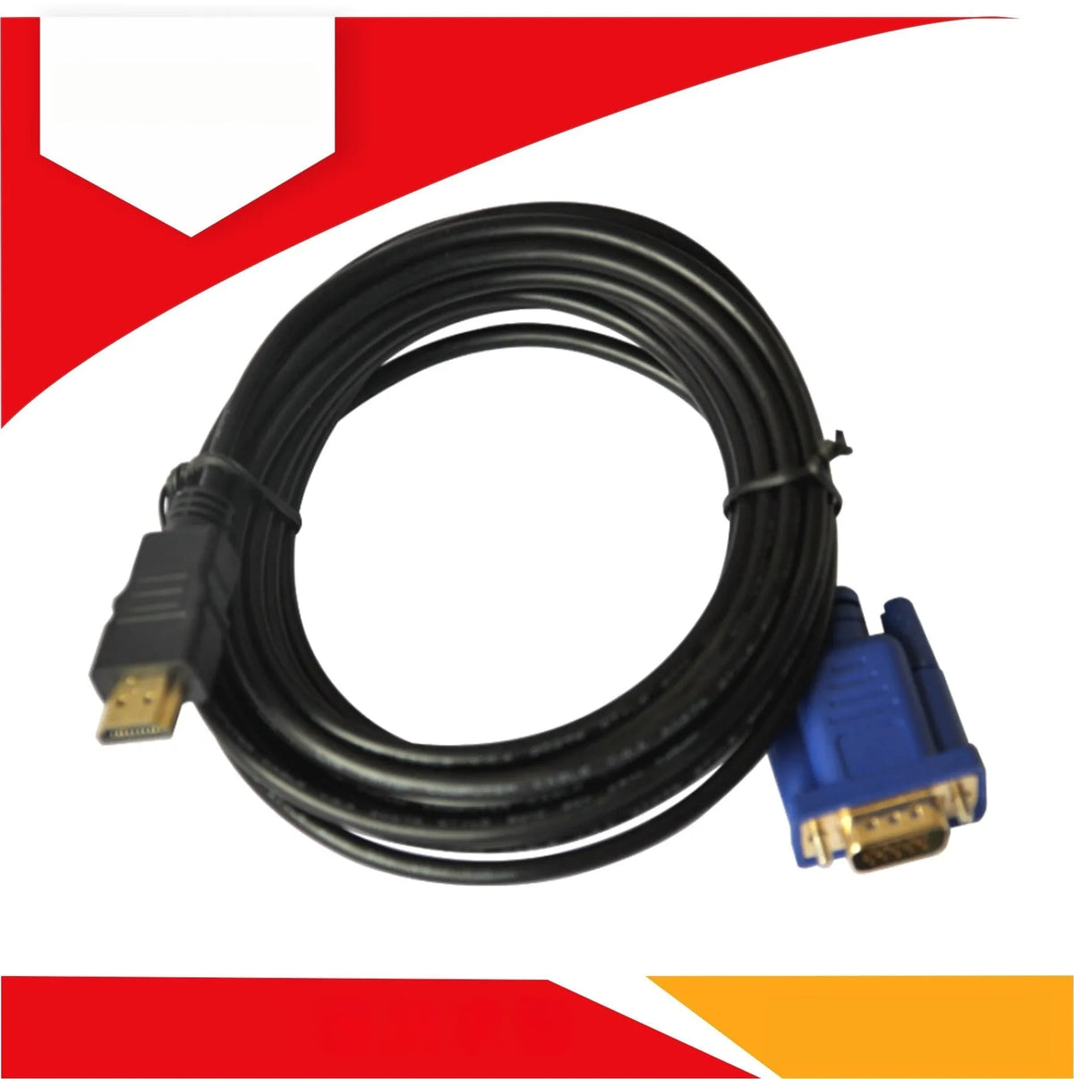 HDMI to VGA conversion cable with copper clad steel core for 1080p 60Hz HD video on monitor