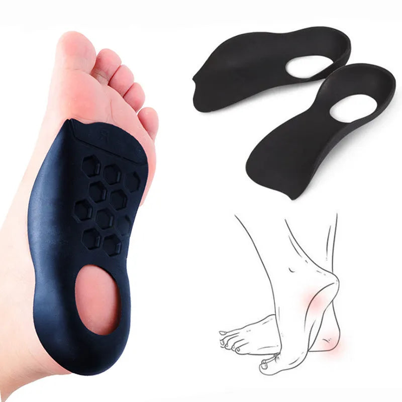TPR arch support insole with varus correction in white, black and skin colour options