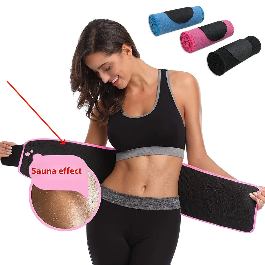 Neoprene lumbar support belt for fitness and running in black, blue or pink colours