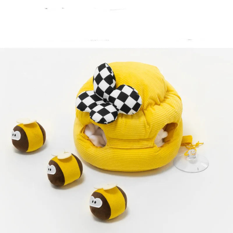 Honey digging dog snuffle mat made from polyester and pure cotton for hiding food and treats